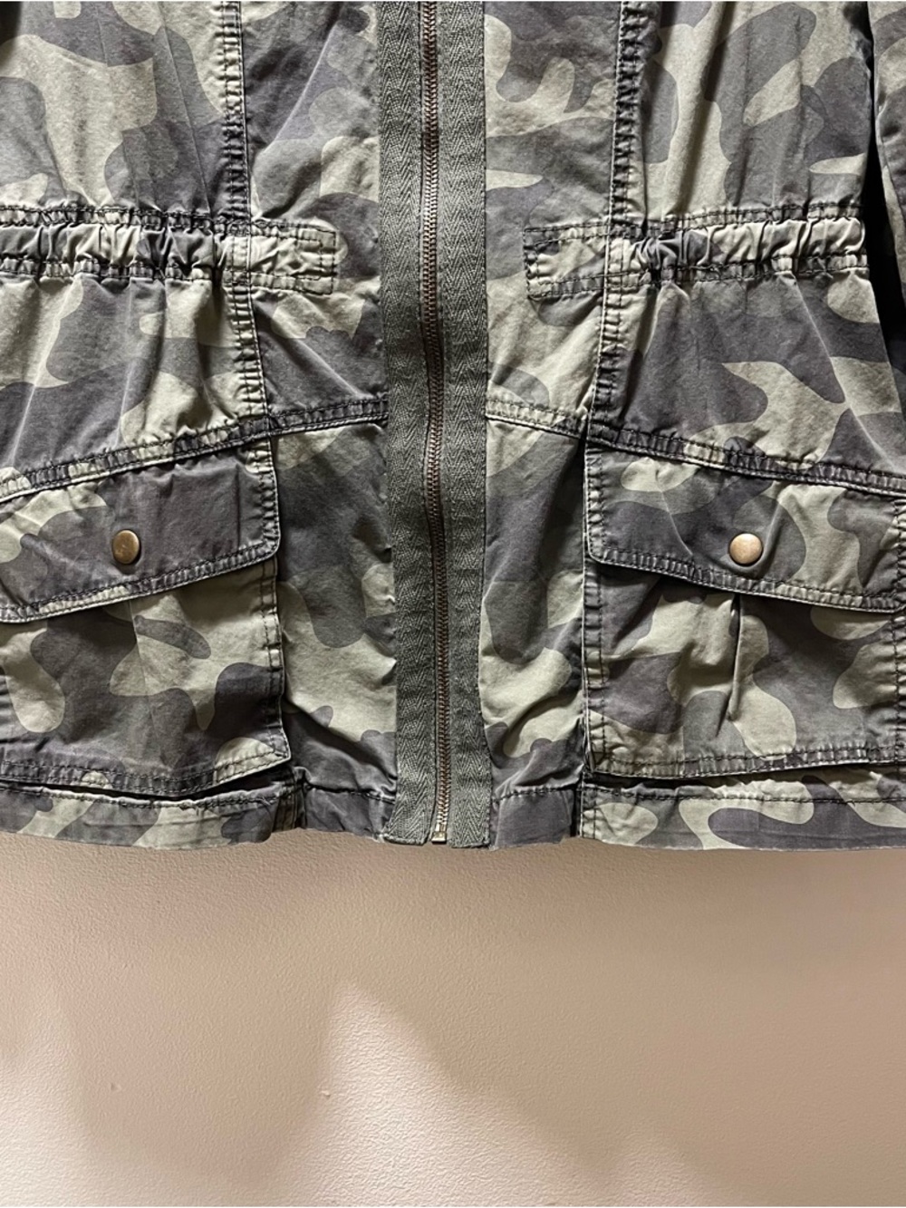 Mi Ami Cammo Pattern Military Style Casual Lightweight Jacket, Sz S, Women’s - Picture 5 of 8